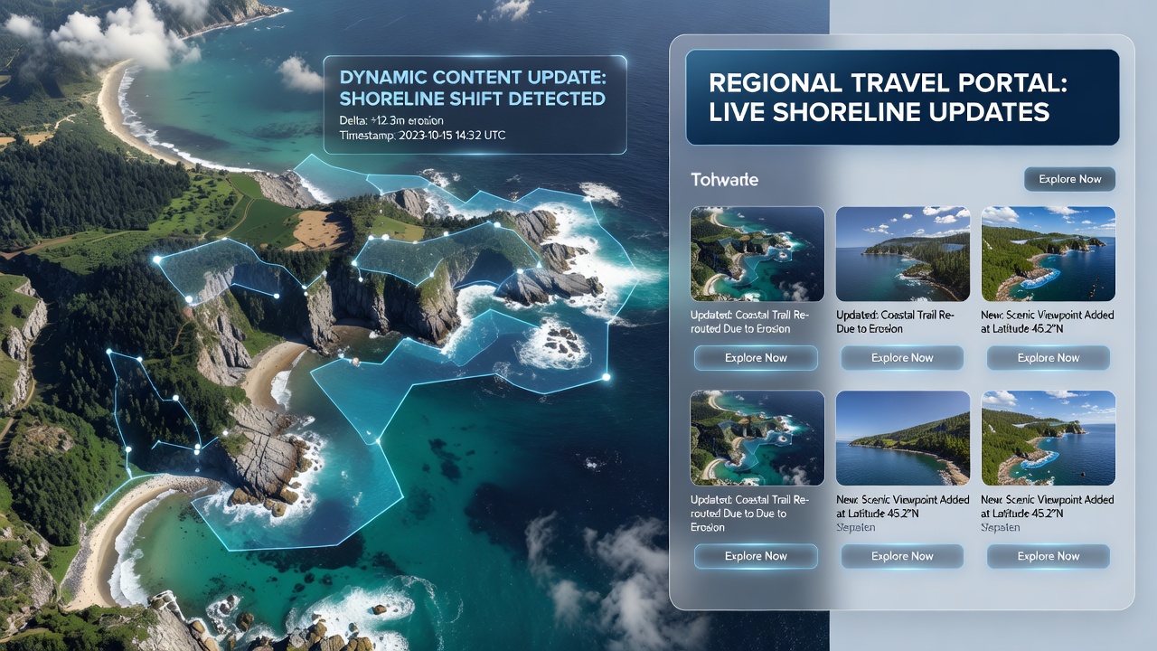 Leveraging Satellite Shoreline Imagery for Dynamic Content Updates on Regional Travel Portals